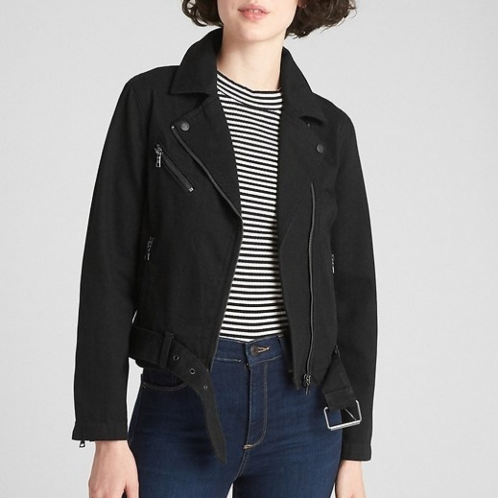 Belted GAP moto jacket